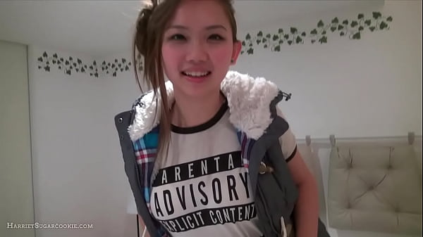 Cute Asian teen masturbates