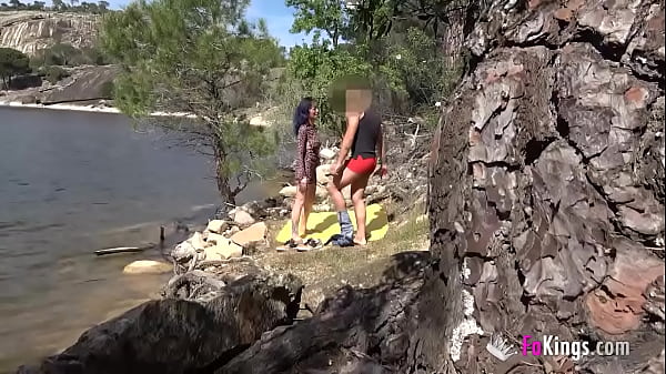 Hot nudist fun with Noa! She finds and fucks any guy that finds :-D