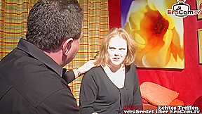 Fat German milf persuaded to have sex